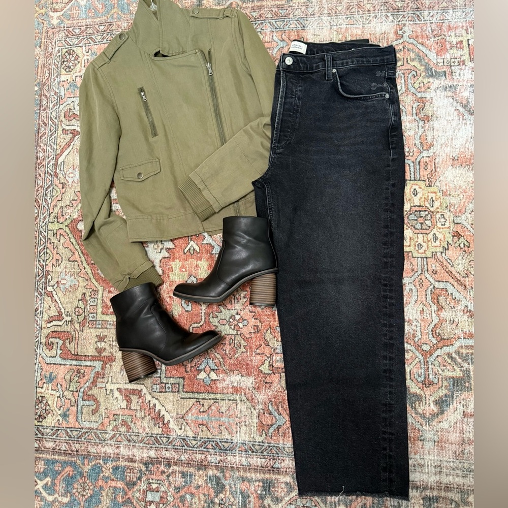 Citizens 'Florence' Straight Wide Leg Jeans, Cropped Short Length - Picture 4 of 11